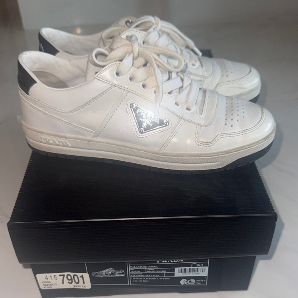 Prada Black and White Sneakers
